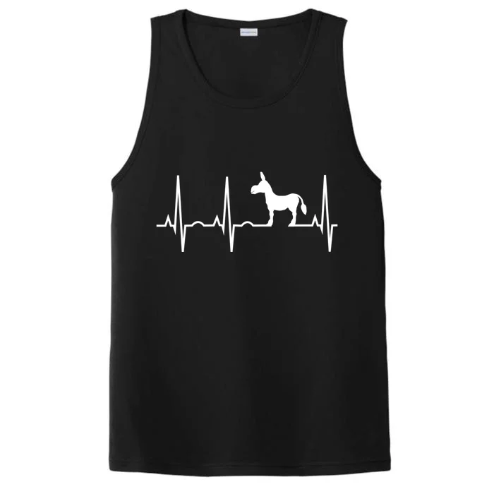 Donkey Cute Gift Donkey Heartbeat Hooded Cute Gift Performance Tank