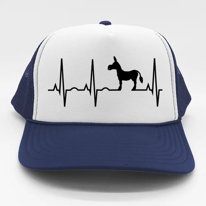 Donkey Cute Gift Donkey Heartbeat Hooded Cute Gift Trucker Hat