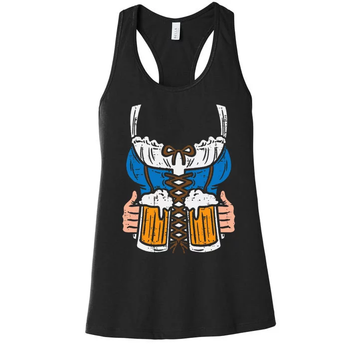 Drindl Costume German Bavarian Oktoberfest Festival Women's Racerback Tank