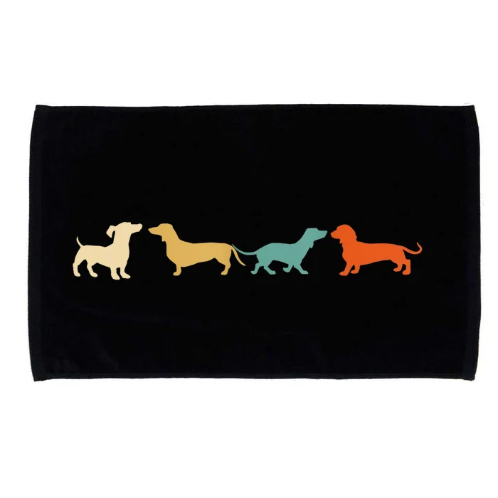 Dachshund Cute Gift Vintage Retro Wiener Dog Tee Gift Microfiber Hand Towel