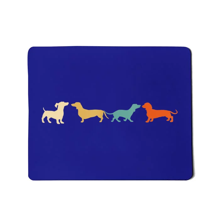 Dachshund Cute Gift Vintage Retro Wiener Dog Tee Gift Mousepad