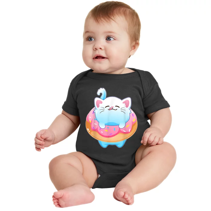 Donut Cat Gifts For Kitty Lovers Baby Bodysuit