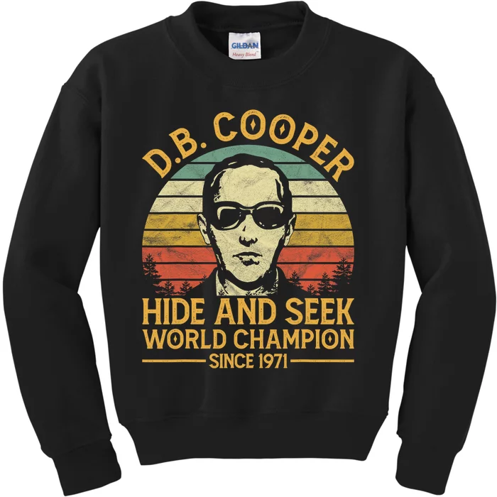 D.B. Coopers Hide And Seek Champion Since 1971 Db Cooper Kids Sweatshirt