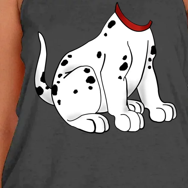 Dalmatian Costume Halloween Dog Women's Knotted Racerback Tank