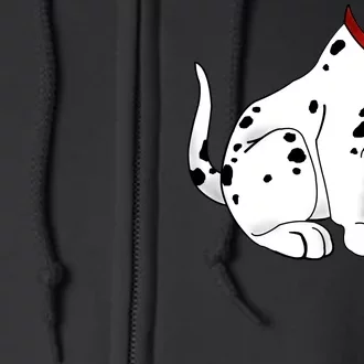 Dalmatian Costume Halloween Dog Full Zip Hoodie