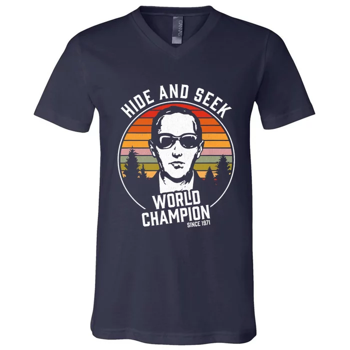 DB Cooper Hide And Seek World Champion V-Neck T-Shirt