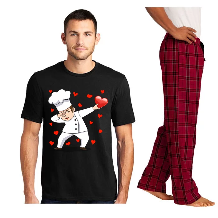 Dabbing Chef Heart Love Valentines Day Cooking Lovers Gift Pajama Set