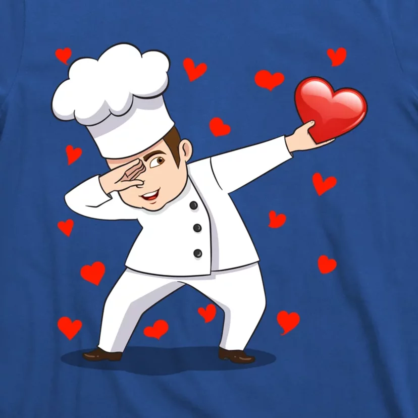 Dabbing Chef Heart Love Valentines Day Cooking Lovers Gift T-Shirt