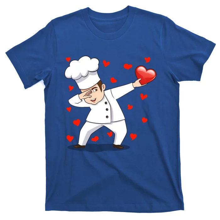 Dabbing Chef Heart Love Valentines Day Cooking Lovers Gift T-Shirt