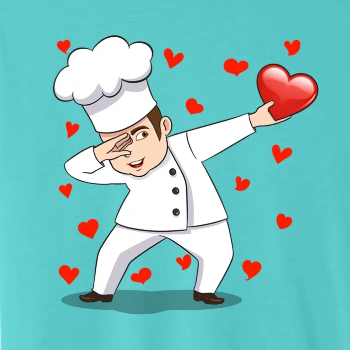 Dabbing Chef Heart Love Valentines Day Cooking Lovers Gift ChromaSoft Performance T-Shirt