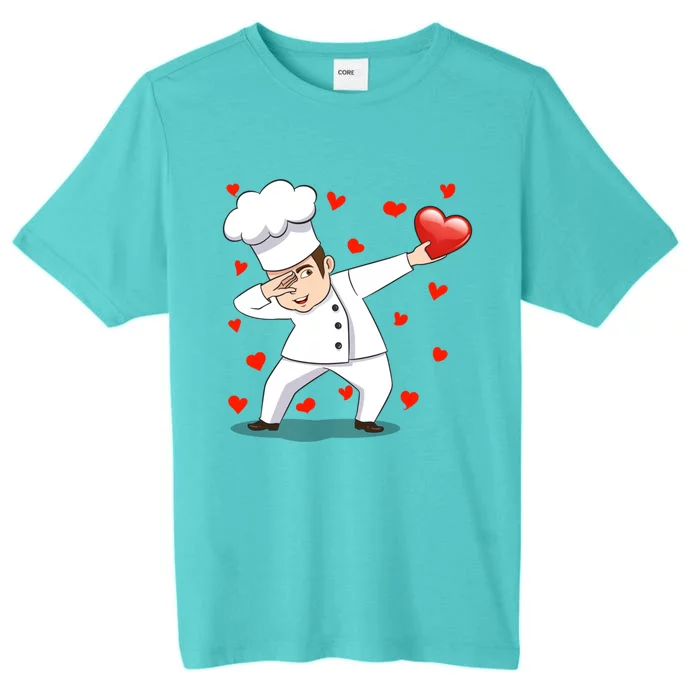 Dabbing Chef Heart Love Valentines Day Cooking Lovers Gift ChromaSoft Performance T-Shirt