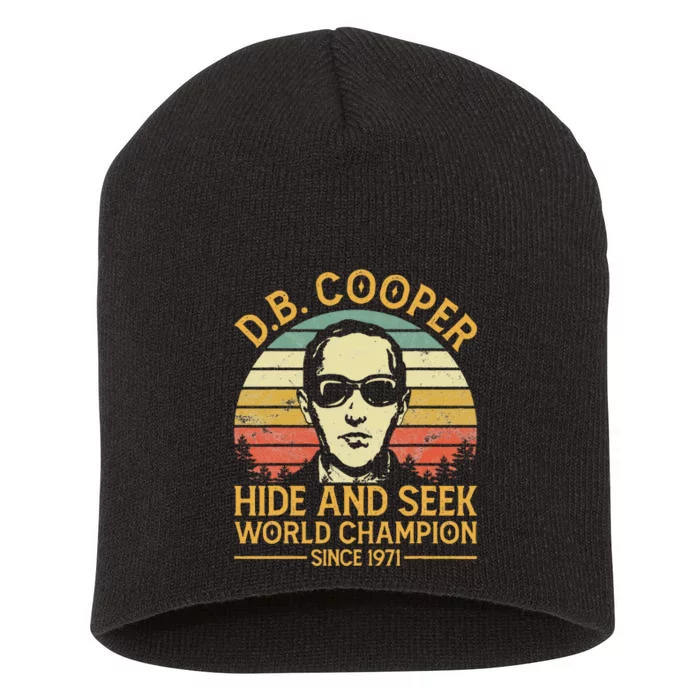 D.B. Coopers Hide And Seek Champion Since 1971 Db Cooper Short Acrylic Beanie