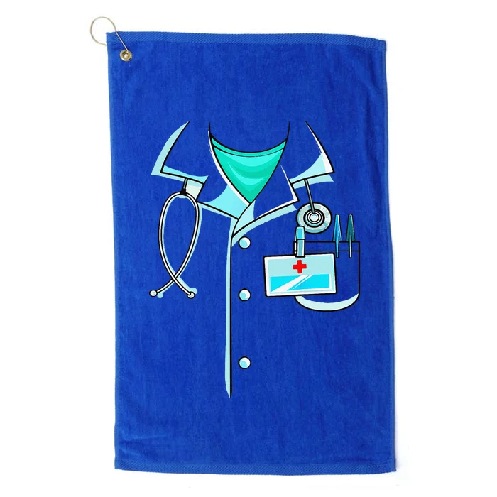 Doctor Costume Halloween White Lab Coat Platinum Collection Golf Towel