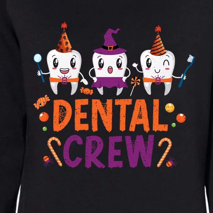 Dental Crew Halloweeen Orthodontics Spooky Dentists Gift Womens California Wash Sweatshirt