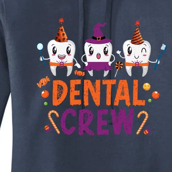 Dental Crew Halloweeen Orthodontics Spooky Dentists Gift Women's Pullover Hoodie