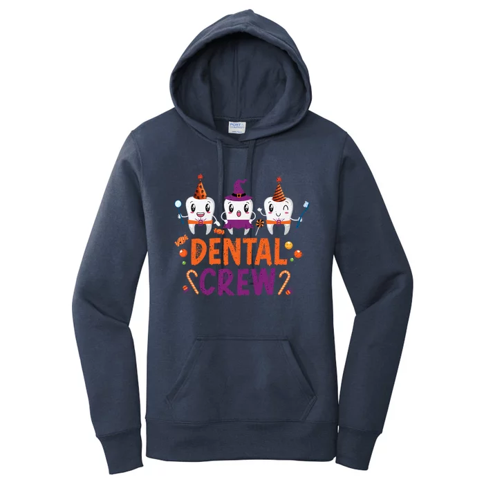 Dental Crew Halloweeen Orthodontics Spooky Dentists Gift Women's Pullover Hoodie