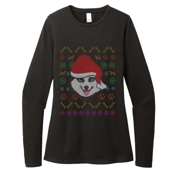 December Christmas Husky Dog Lover Love Christmas Funny Gift Womens CVC Long Sleeve Shirt