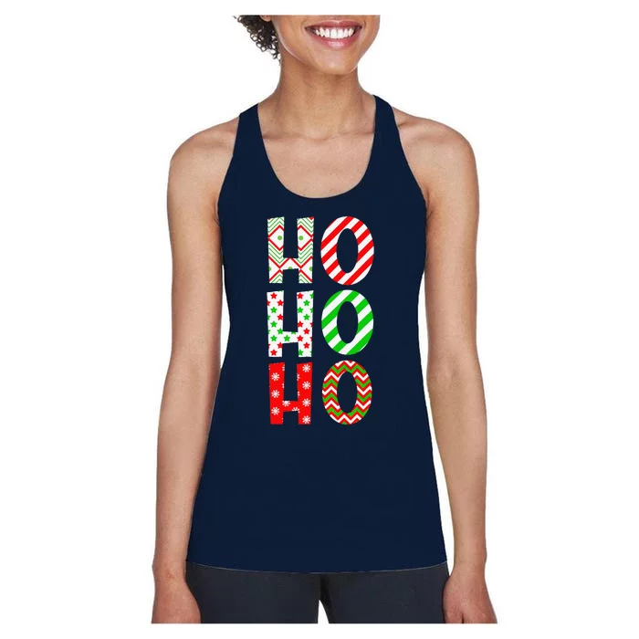 Decorative Christmas Ho Ho Ho Funny.png Women's Racerback Tank