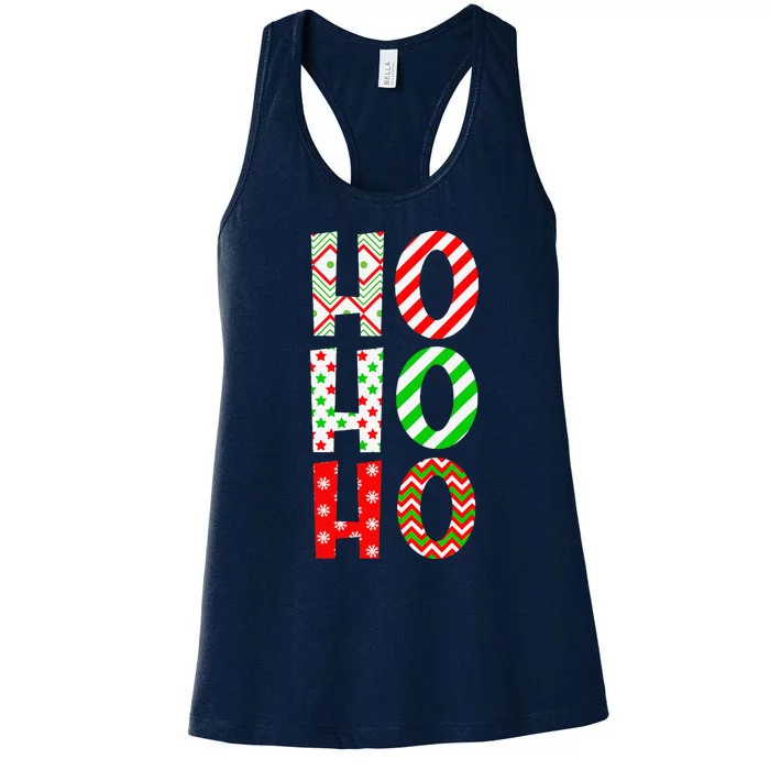 Decorative Christmas Ho Ho Ho Funny.png Women's Racerback Tank