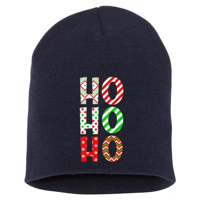 Decorative Christmas Ho Ho Ho Funny.png Short Acrylic Beanie