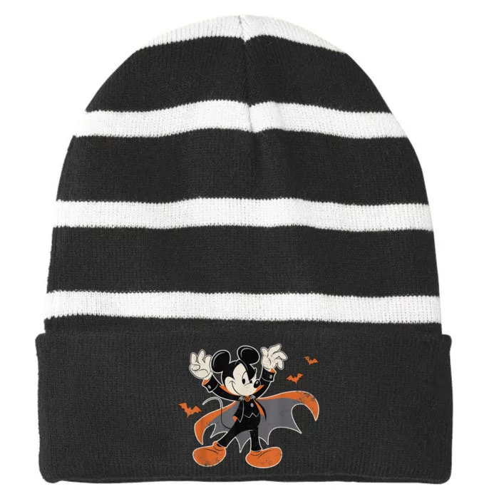 Dracula Costume Halloween Striped Beanie with Solid Band