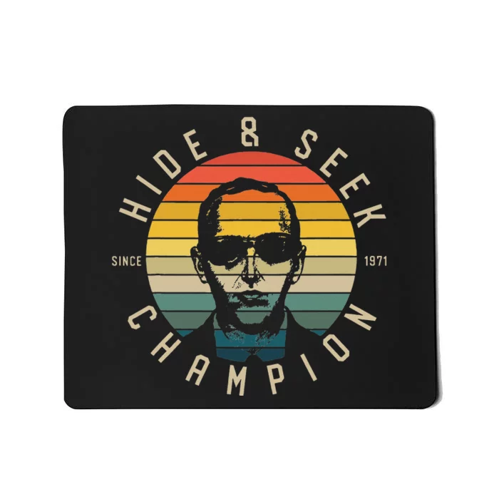 Db Cooper Hide And Seek Champion 1971 Retro Skyjacking Heist Mousepad