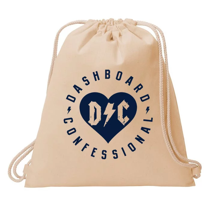 Dashboard Confessional Heart Badge Drawstring Bag