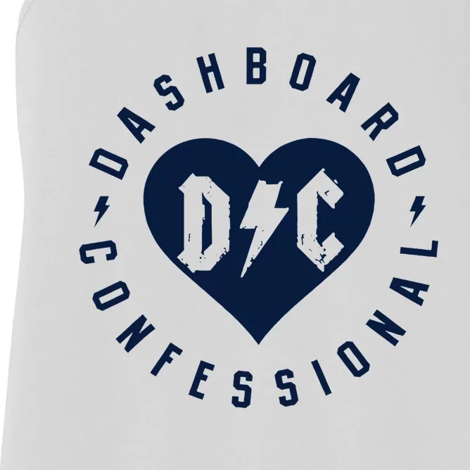 Dashboard Confessional Heart Badge Women's Racerback Tank