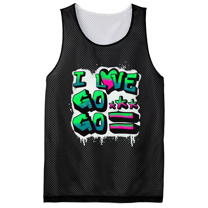 D C I Love Go Go Music Gift For Kids And Adults Mesh Reversible Basketball Jersey Tank