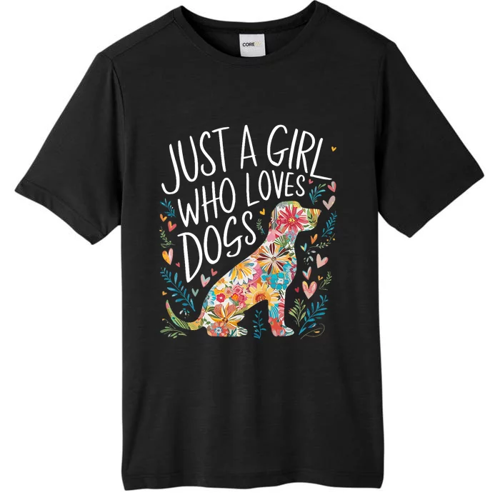 Dog Cute Just A Girl Who Loves Dogs ChromaSoft Performance T-Shirt