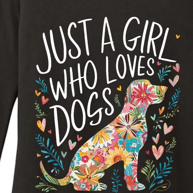 Dog Cute Just A Girl Who Loves Dogs Womens CVC Long Sleeve Shirt