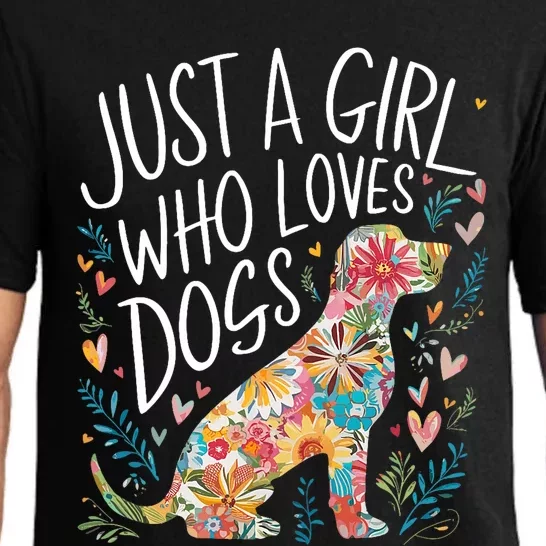 Dog Cute Just A Girl Who Loves Dogs Pajama Set