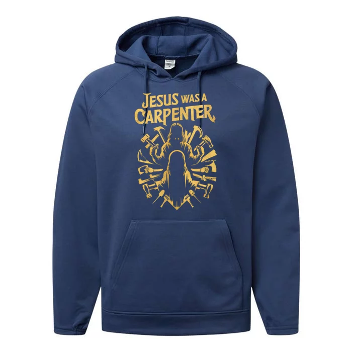 Divine Craftsman: Jesus Was A Carpenter Performance Fleece Hoodie