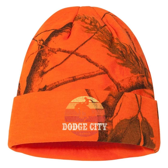 Dodge City Ks Vintage Country Western Retro Kati - 12in Camo Beanie