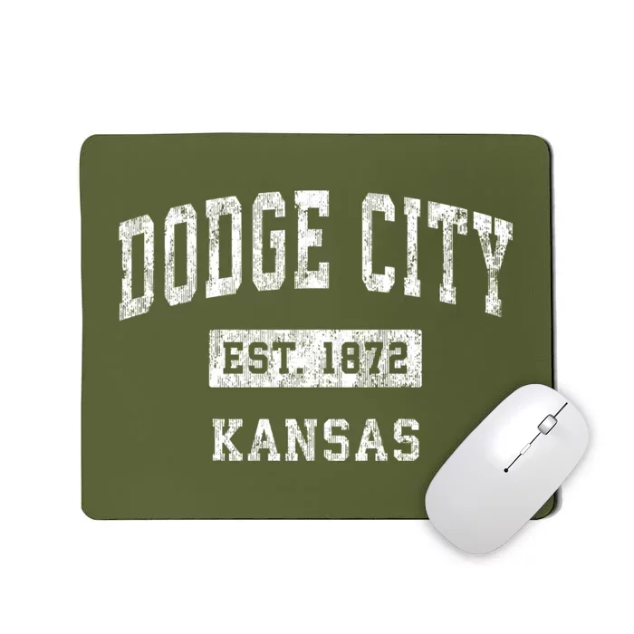 Dodge City Kansas Ks Vintage Sports Mousepad