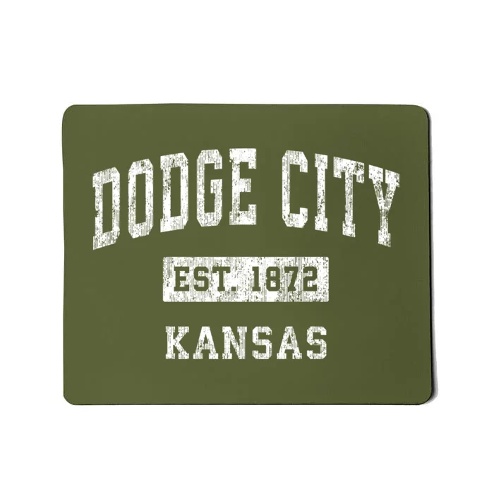 Dodge City Kansas Ks Vintage Sports Mousepad