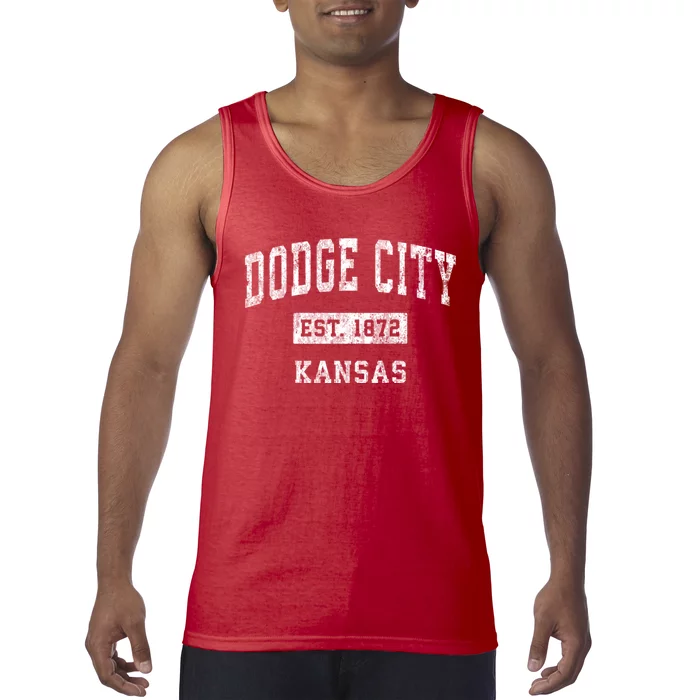 Dodge City Kansas Ks Vintage Sports Tank Top