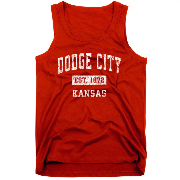 Dodge City Kansas Ks Vintage Sports Tank Top