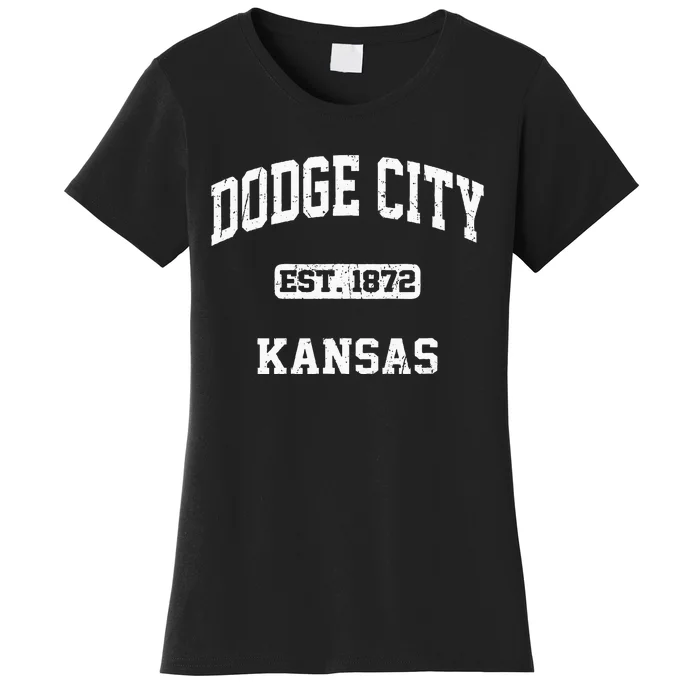 Dodge City Kansas KS Vintage State Athletic Style Women's T-Shirt