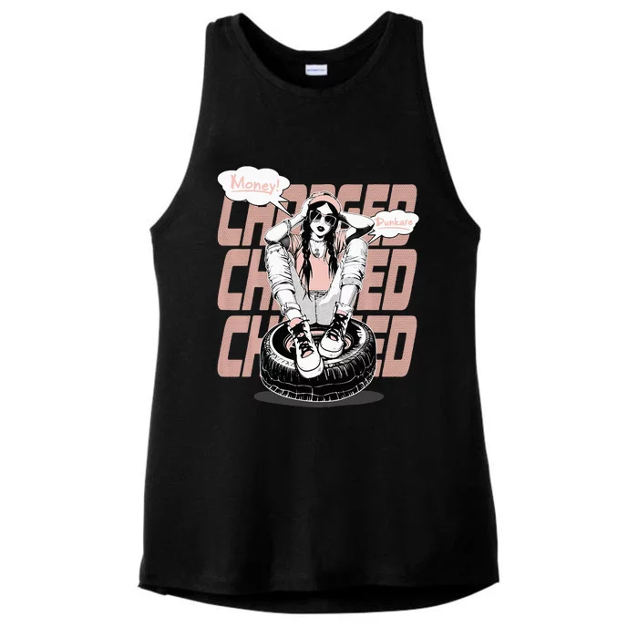 Dunkare Charged Legend Pink 11s Matching Ladies Tri-Blend Wicking Tank