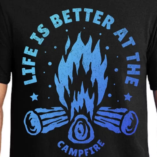 Distressed Camping Life Is Better At The Campfire Camp Life Gift Pajama Set