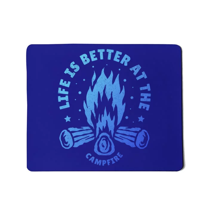 Distressed Camping Life Is Better At The Campfire Camp Life Gift Mousepad