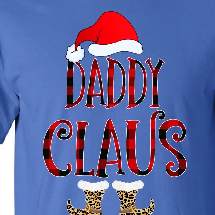 Daddy Claus Leopard Christmas Pajama Santa Gift For Father's Gift Tall T-Shirt