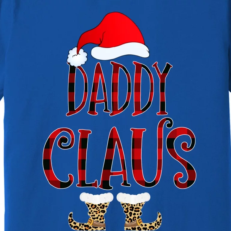 Daddy Claus Leopard Christmas Pajama Santa Gift For Father's Gift Premium T-Shirt