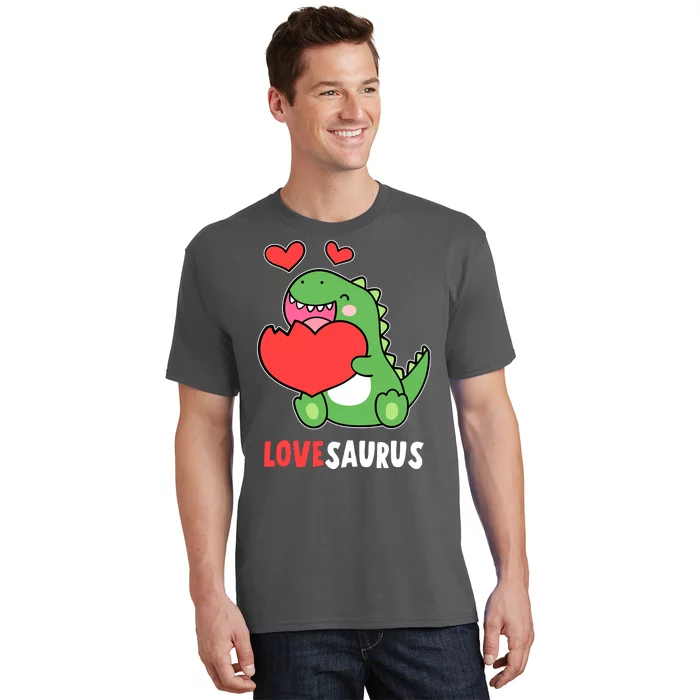 Dinosaur Cute LoveSaurus Valentines Day Heart T-Shirt