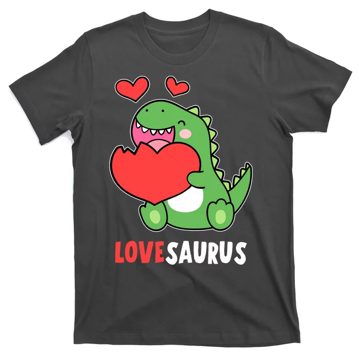 Dinosaur Cute LoveSaurus Valentines Day Heart T-Shirt