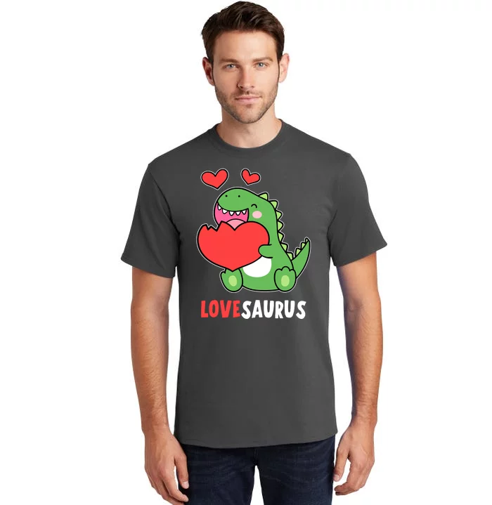 Dinosaur Cute LoveSaurus Valentines Day Heart Tall T-Shirt