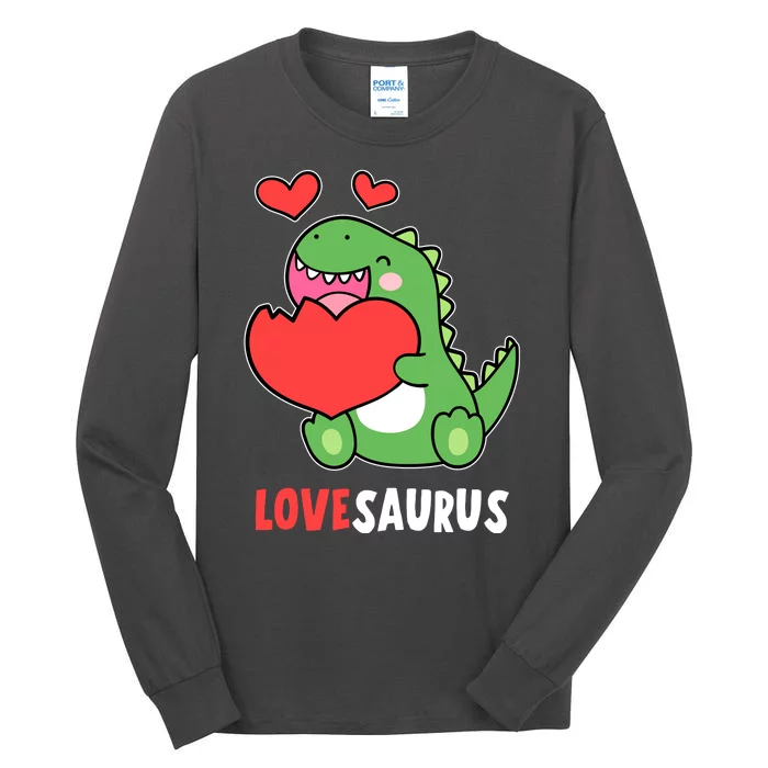 Dinosaur Cute LoveSaurus Valentines Day Heart Tall Long Sleeve T-Shirt