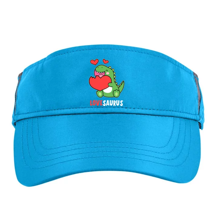 Dinosaur Cute LoveSaurus Valentines Day Heart Adult Drive Performance Visor