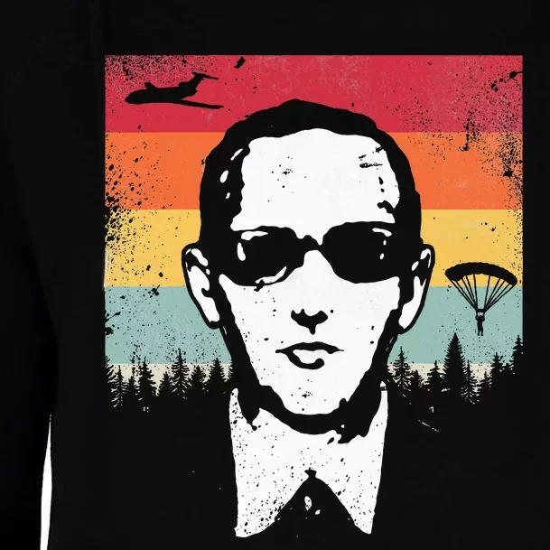 Db Cooper Lives Sketch Unsolved Mystery Urban Legend Rainbow Womens Funnel Neck Pullover Hood